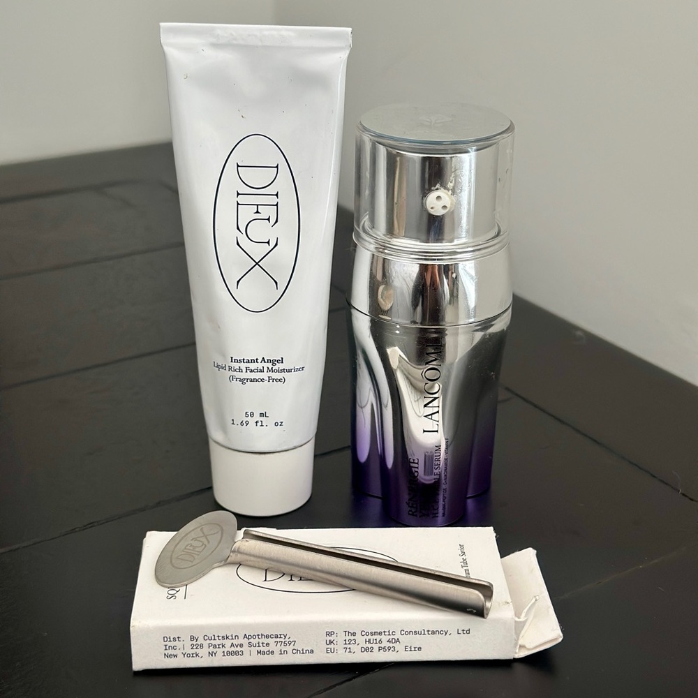 Dieux Instant Angel Skincare plus Lancôme Eye Serum